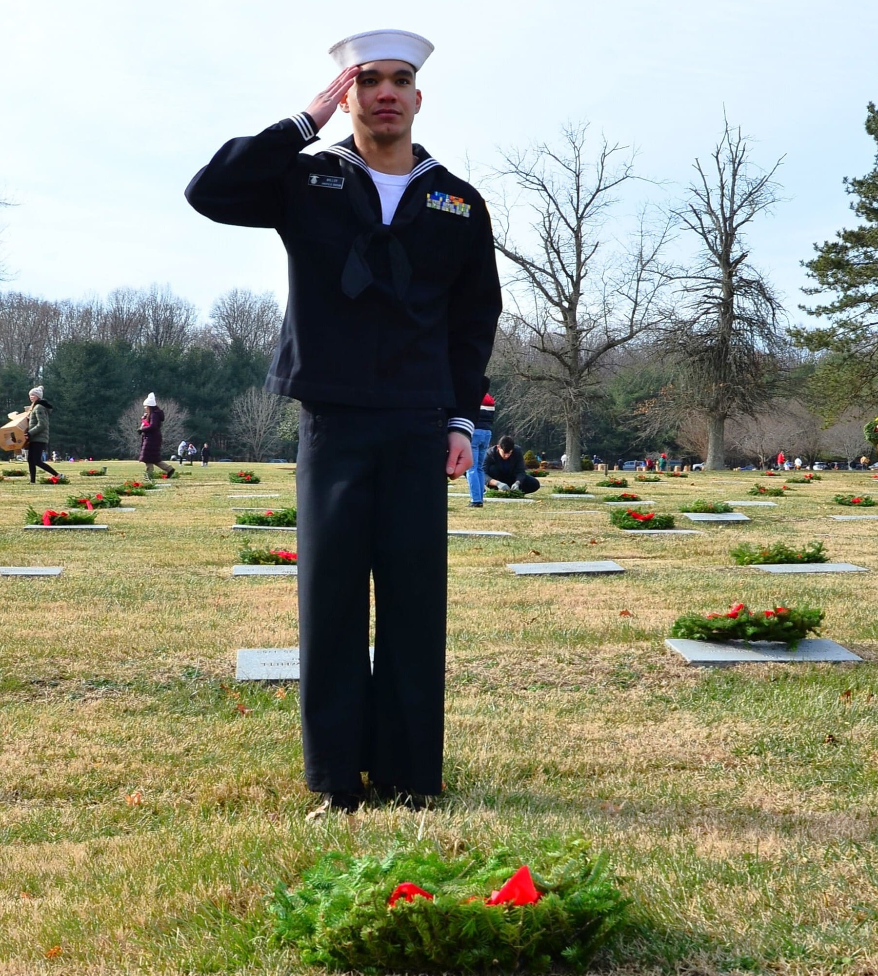 cadet saluting grave Dec 2025 drill